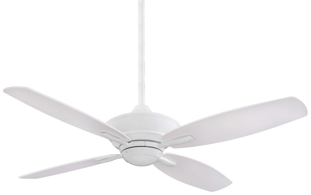 Minka Aire Fans-F513-WH-New Era - Ceiling Fan in Transitional Style - 13 inches tall by 52 inches wide   White Finish with White Blade Finish