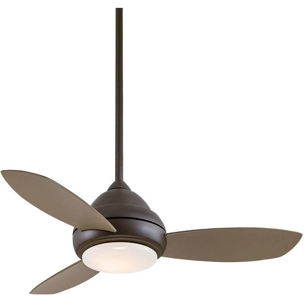 Minka Aire Fans-F516L-ORB-Concept I - Ceiling Fan with Light Kit in Traditional Style - 17.5 inches tall by 44 inches wide Oil Rubbed Bronze Taupe Brushed Nickel Finish with Silver Blade Finish with W