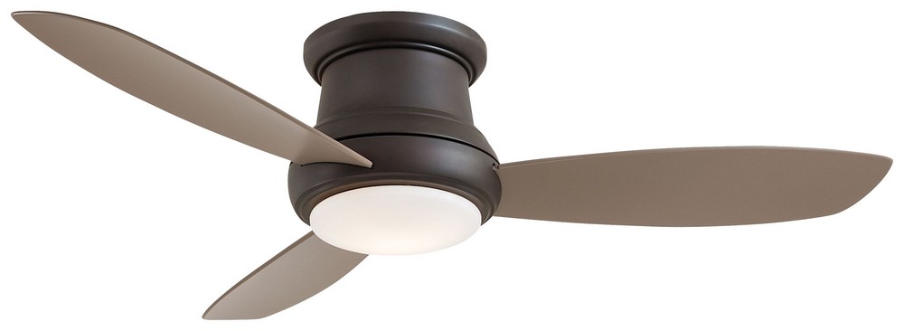 Minka Aire Fans-F519L-ORB-Concept Ii - Ceiling Fan with Light Kit in Traditional Style - 11.5 inches tall by 52 inches wide   Oil Rubbed Bronze Finish with Taupe Blade Finish with White Opal Glass