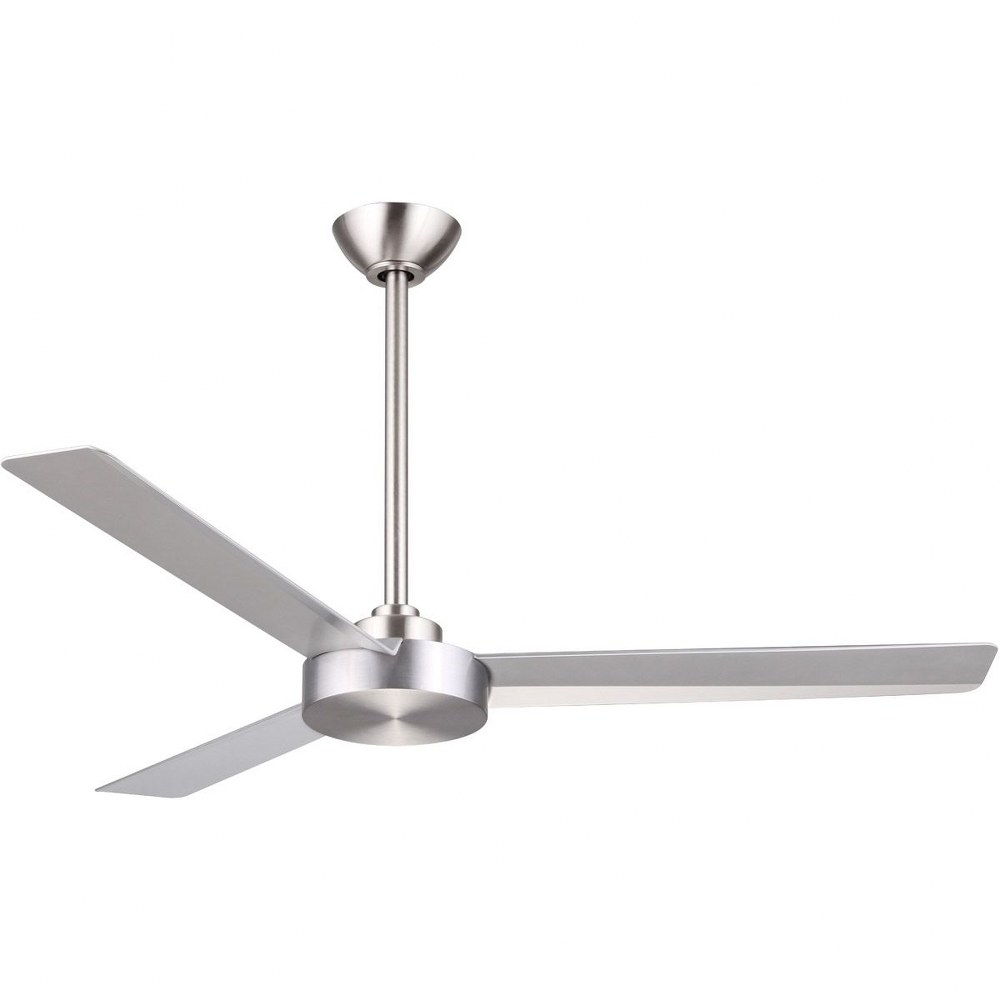 Minka Aire Fans-F524-ABD-Roto - Ceiling Fan in Contemporary Style - 11.75 inches tall by 52 inches wide   Brushed Aluminum Finish with Silver Blade Finish