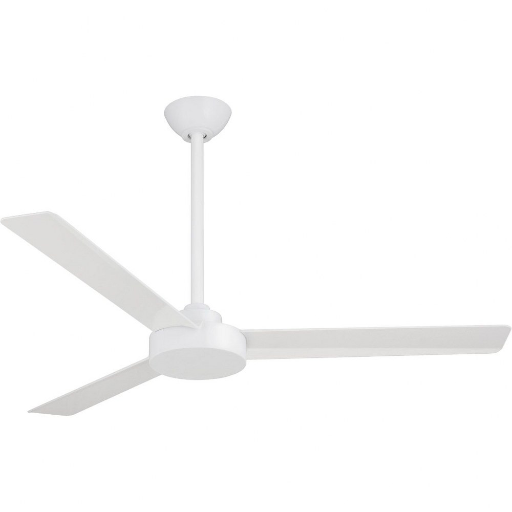 Minka Aire Fans-F524-WHF-Roto - Ceiling Fan in Contemporary Style - 11.75 inches tall by 52 inches wide Flat White Flat White Flat White Finish with Flat White Blade Finish