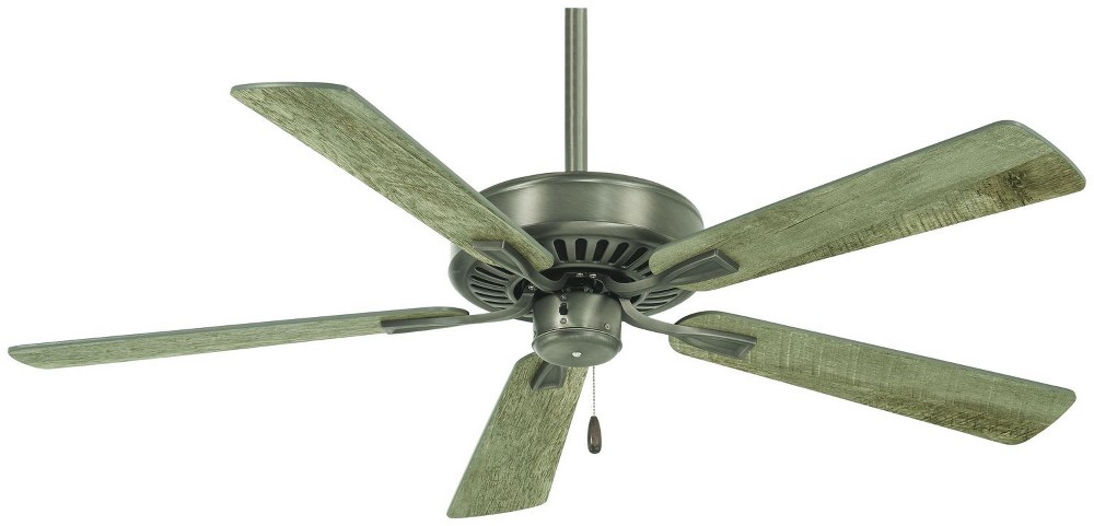 Minka Aire Fans-F556-BNK-Contractor Plus - Ceiling Fan in Transitional Style - 12.25 inches tall by 52 inches wide Burnished Nickel Savannah Gray Oil Rubbed Bronze Finish with Reversible Medium Maple/