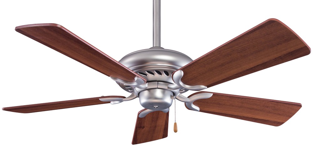 Minka Aire Fans-F563-BS/DW-Supra - Ceiling Fan in Transitional Style - 12.25 inches tall by 44 inches wide   Brushed Steel/Dark Walnut Finish with Dark Walnut Blade Finish