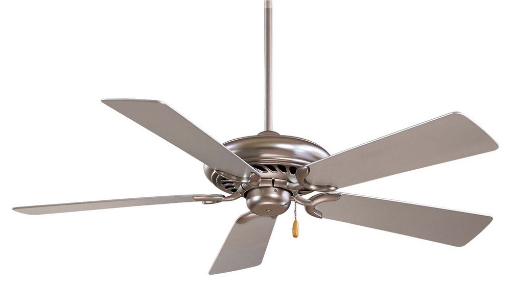 Minka Aire Fans-F568-BS-Supra - Ceiling Fan in Transitional Style - 13 inches tall by 52 inches wide   Brushed Steel Finish with Silver Blade Finish
