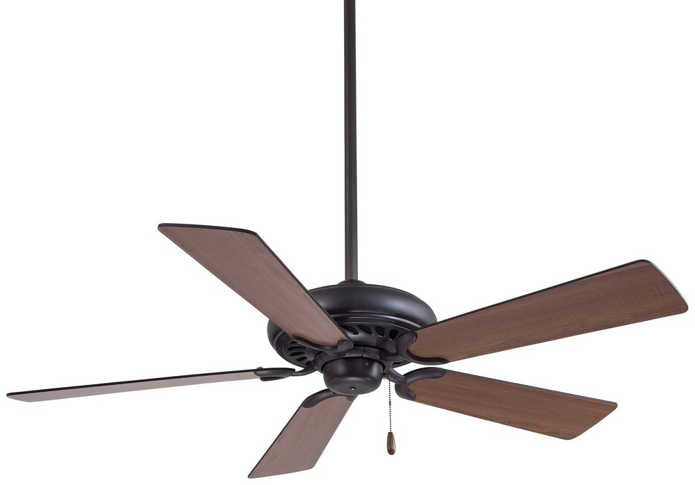 Minka Aire Fans-F568-KA-Supra - Ceiling Fan in Transitional Style - 13 inches tall by 52 inches wide Kocoa Finish Medium Maple White Finish with White Blade Finish