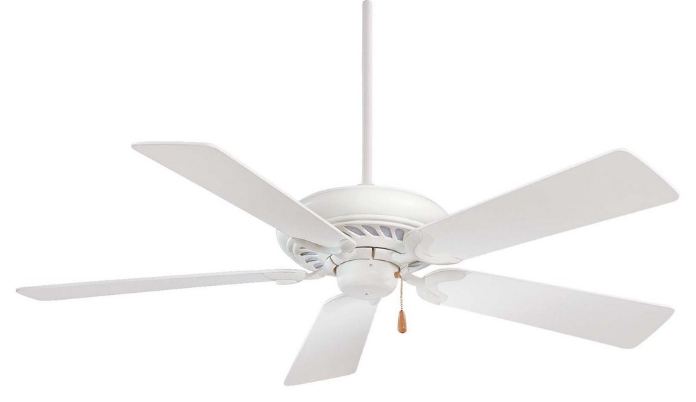 Minka Aire Fans-F568-SWH-Supra - Ceiling Fan in Transitional Style - 13 inches tall by 52 inches wide   Shell White Finish with Shell White Blade Finish