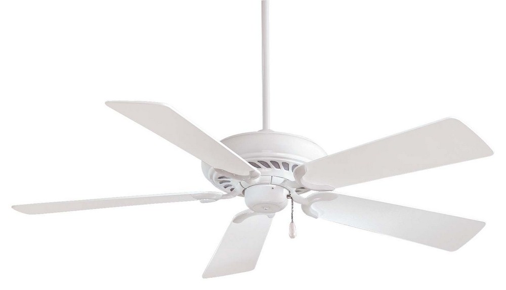 Minka Aire Fans-F568-WH-Supra - Ceiling Fan in Transitional Style - 13 inches tall by 52 inches wide   White Finish with White Blade Finish