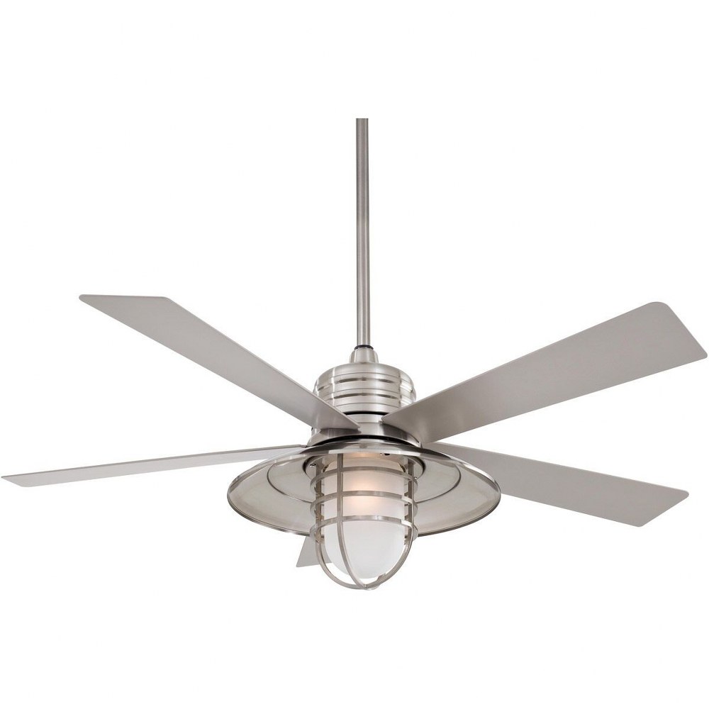 Minka Aire Fans F582L-BNW Rainman - 5 Blade Ceiling Fan with Light Kit-23.75