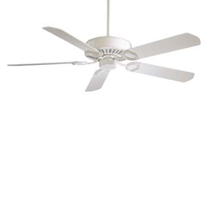 Minka Aire Fans-F588-SP-WH-Ultra - Ceiling Fan in Traditional Style - 12 inches tall by 54 inches wide   White Finish with White Blade Finish