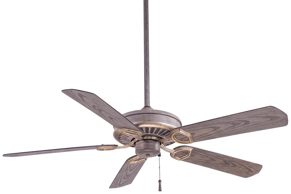 Minka Aire Fans-F589-DRF-Sundowner - Outdoor Ceiling Fan in Traditional Style - 15 inches tall by 54 inches wide   Driftwood Finish with Driftwood Blade Finish
