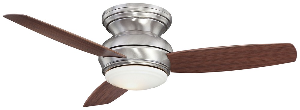 Minka Aire Fans-F593L-PW-Concept - Ceiling Fan with Light Kit in Traditional Style - 11 inches tall by 44 inches wide   Pewter Finish with Pewter Blade Finish with Opal Glass