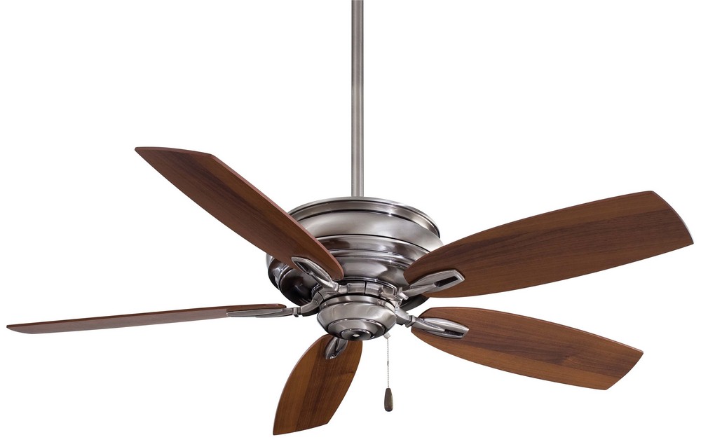 Minka Aire Fans-F614-PW-Timeless - Ceiling Fan in Transitional Style - 16.5 inches tall by 54 inches wide   Pewter Finish with Dark Walnut Blade Finish