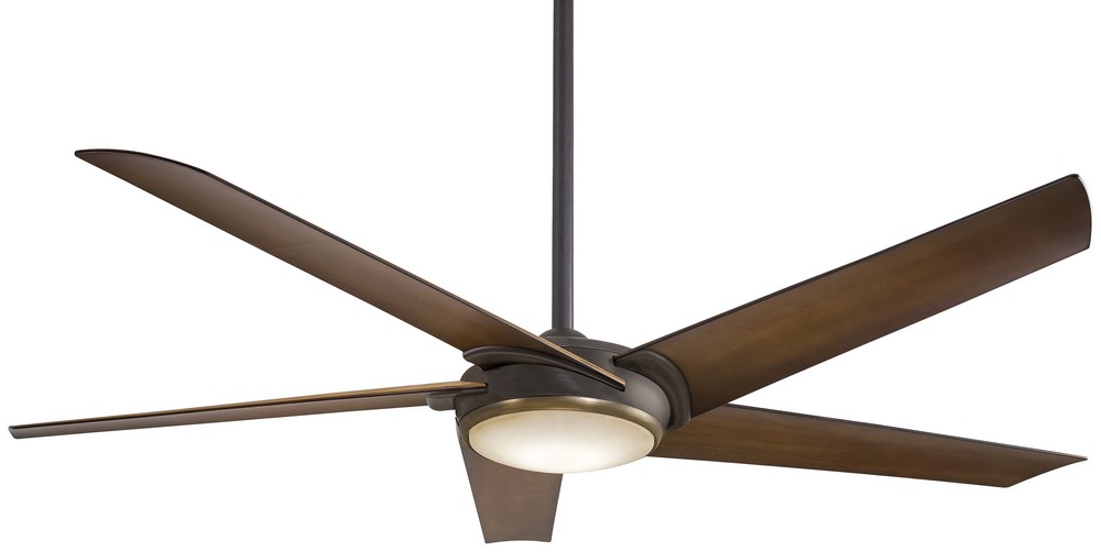 Minka Aire Fans-F617L-ORB/AB-Raptor - Ceiling Fan with Light Kit in Contemporary Style - 11 inches tall by 60 inches wide Oil Rubbed Bronze/Antique Brass Tobacco Oil Rubbed Bronze/Antique Brass Finish