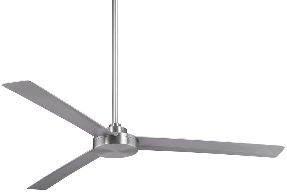 Minka Aire Fans-F624-ABD-Roto XL - Ceiling Fan in Contemporary Style - 10.25 inches tall by 62 inches wide Brushed Aluminum Silver Flat White Finish with Flat White Blade Finish