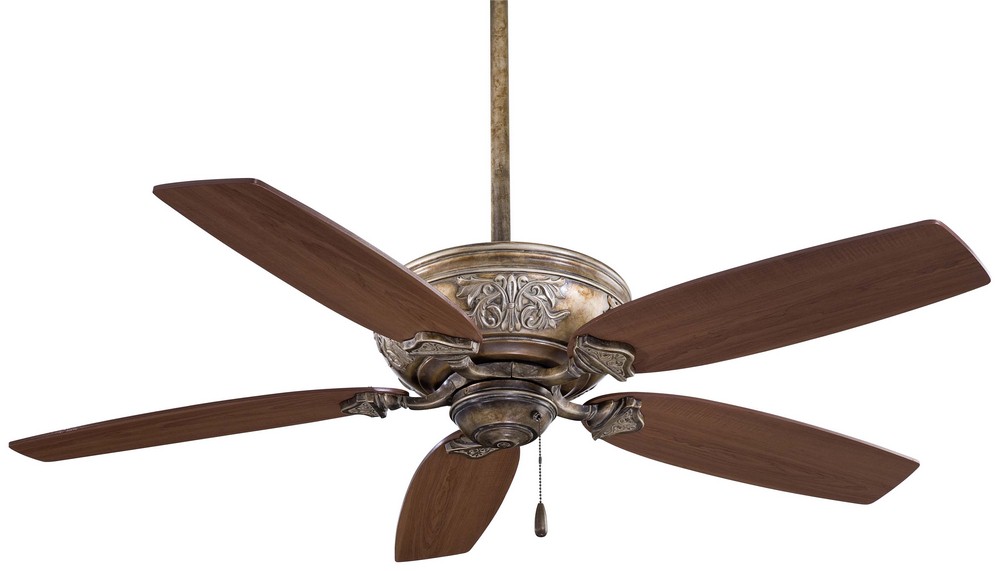 Minka Aire Fans-F659-FB-Classica - Ceiling Fan in Traditional Style - 14 inches tall by 54 inches wide French Beige Medium Maple Belcaro Walnut Finish with Dark Walnut Blade Finish