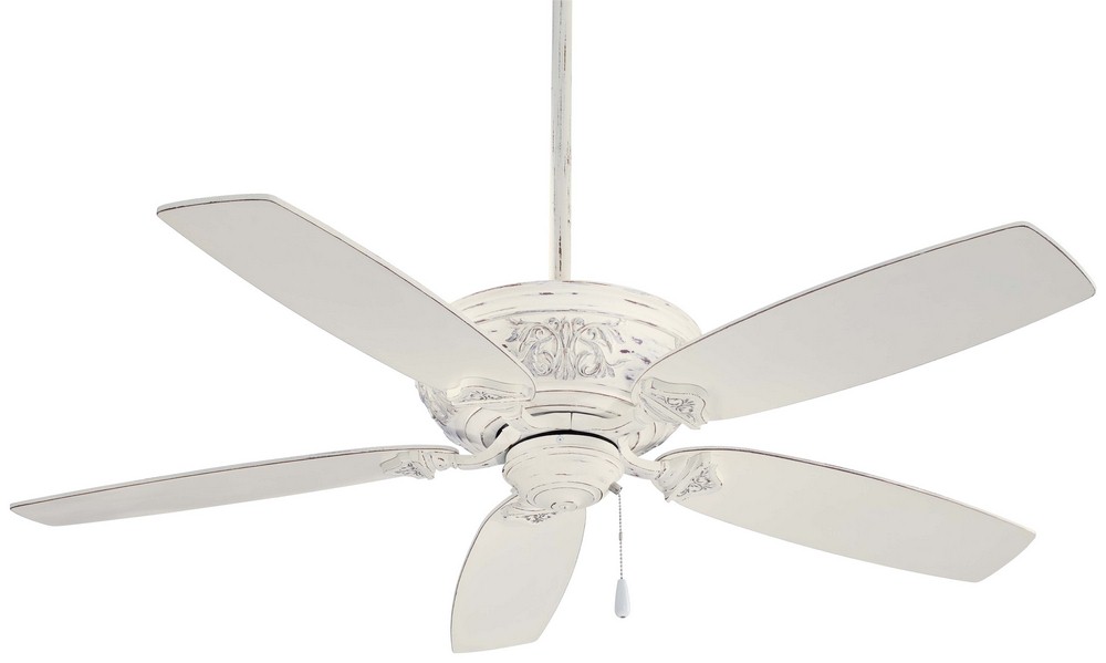 Minka Aire Fans-F659-PBL-Classica - Ceiling Fan in Traditional Style - 14 inches tall by 54 inches wide Provencal Blanc Finish Provencal Blanc Belcaro Walnut Finish with Dark Walnut Blade Finish