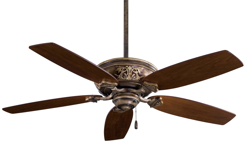 Minka Aire Fans-F659-PI-Classica - Ceiling Fan in Traditional Style - 14 inches tall by 54 inches wide   Patina Iron Finish with Dark Walnut Blade Finish