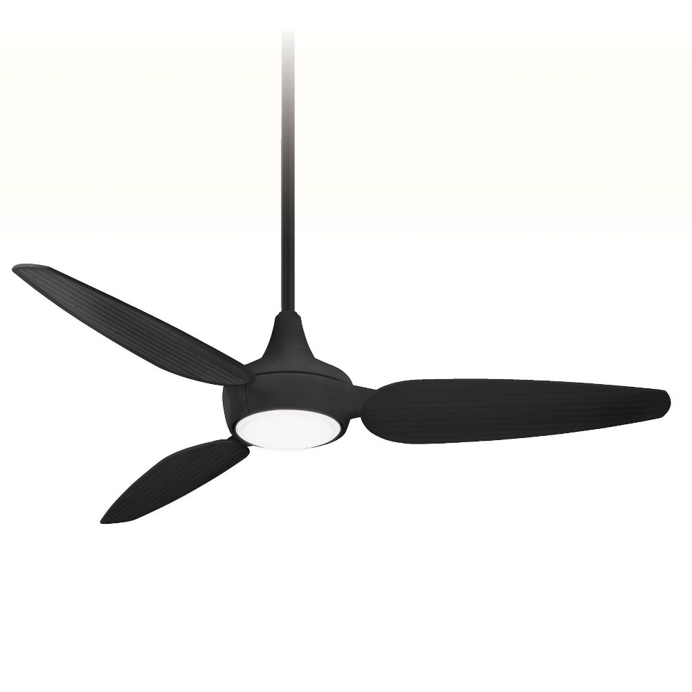 Minka Aire Fans-F675L-CL-Seacrest - LED 60 Inch Ceiling Fan   Coal Finish with Coal Blade Finish with Etched Opal Glass
