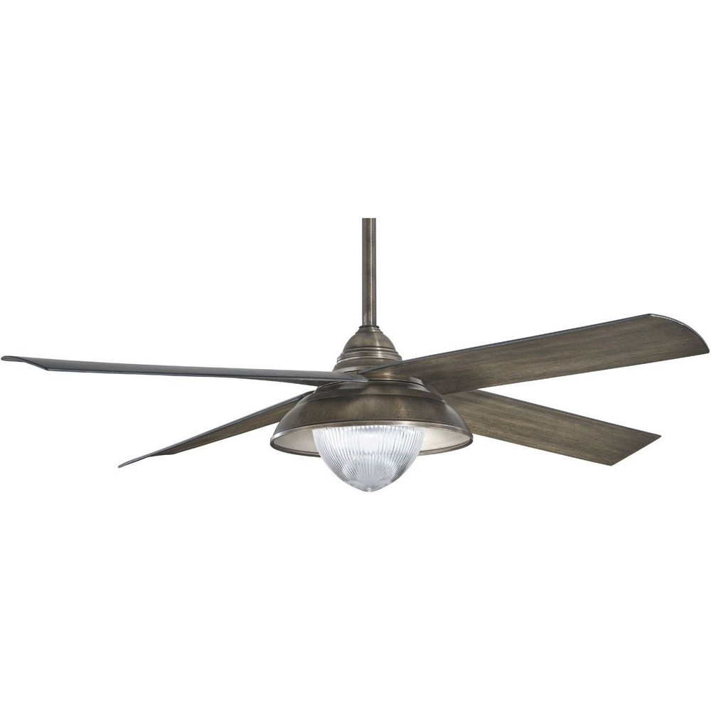 Minka Aire Fans-F683L-HBZ-Shade - Ceiling Fan with Light Kit in Transitional Style - 17.5 inches tall by 56 inches wide Heirloom Bronze Charcoal Heirloom Bronze Finish with Charcoal Blade Finish with 