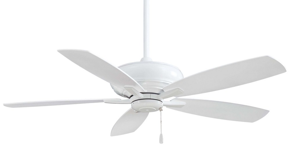 Minka Aire Fans-F688-WH-Kola - Ceiling Fan in Transitional Style - 15.5 inches tall by 52 inches wide   White Finish with White Blade Finish
