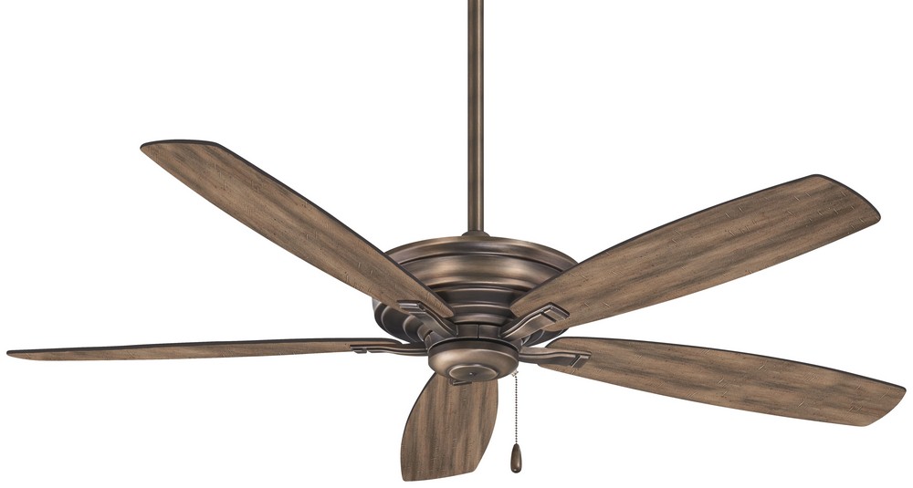 Minka Aire Fans-F695-HBZ-Kafe - - Ceiling Fan in Transitional Style - 15 inches tall by 52 inches wide Heirloom Bronze Aged Boardwalk White Finish with White Blade Finish