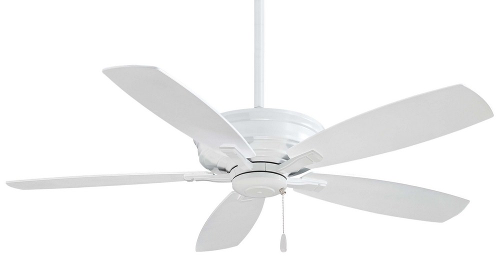 Minka Aire Fans-F695-WH-Kafe - - Ceiling Fan in Transitional Style - 15 inches tall by 52 inches wide   White Finish with White Blade Finish