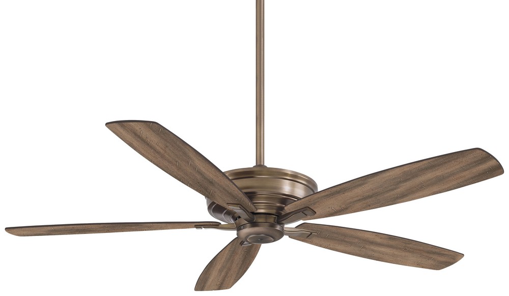 Minka Aire Fans-F696-HBZ-Kafe - Ceiling Fan in Transitional Style - 15 inches tall by 60 inches wide Heirloom Bronze Aged Boardwalk White Finish with White Blade Finish