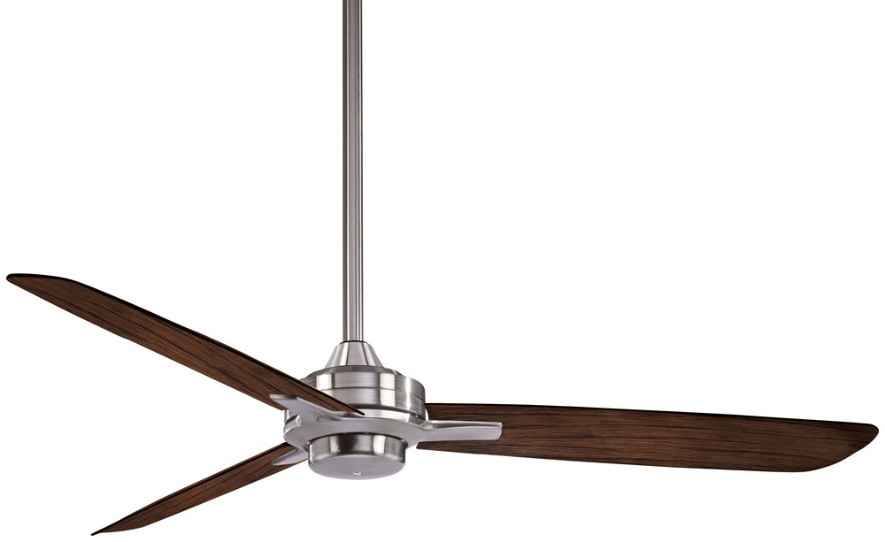 Minka Aire Fans-F727-BN/MM-Rudolph - Ceiling Fan in Contemporary Style - 10.75 inches tall by 52 inches wide   Brushed Nickel/Medium Maple Finish with Medium Maple Blade Finish