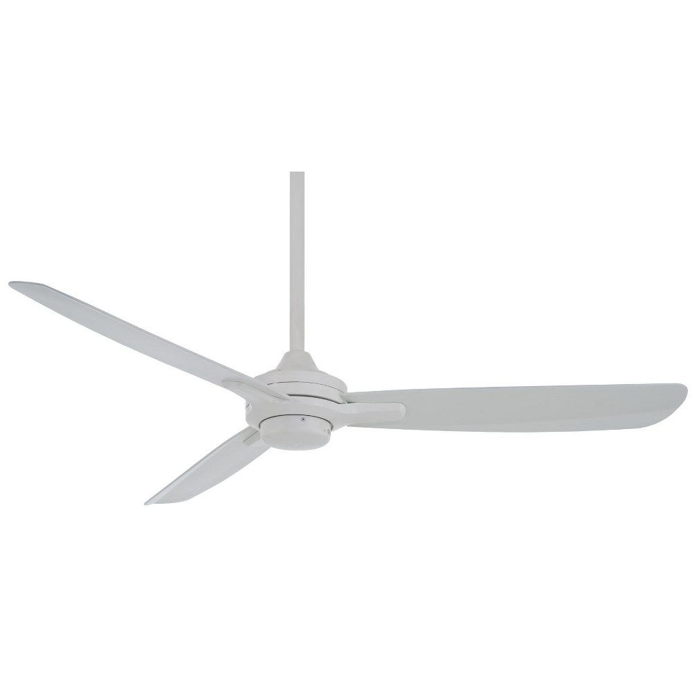 Minka Aire Fans-F727-WHF-Rudolph - Ceiling Fan in Contemporary Style - 10.75 inches tall by 52 inches wide Flat White Flat White Oil Rubbed Bronze Finish with Oil Rubbed Bronze Blade Finish