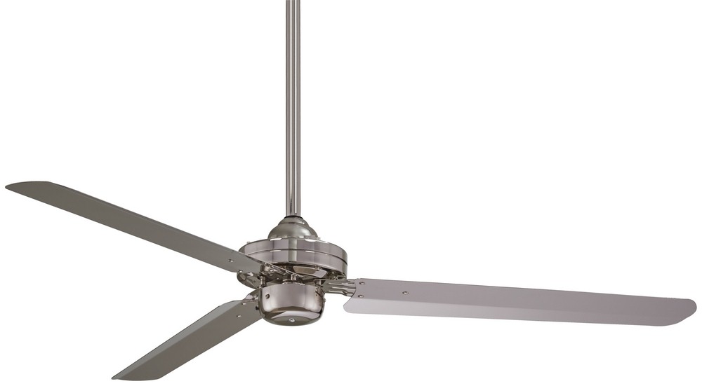 Minka Aire Fans-F729-BN-Steal - Ceiling Fan in Transitional Style - 13.63 inches tall by 54 inches wide Brushed Nickel Brushed Nickel Flat White Finish with Flat White Blade Finish