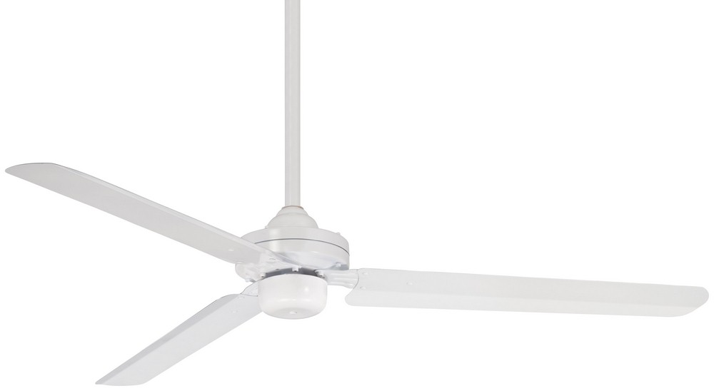 Minka Aire Fans-F729-WHF-Steal - Ceiling Fan in Transitional Style - 13.63 inches tall by 54 inches wide Flat White Flat White Flat White Finish with Flat White Blade Finish