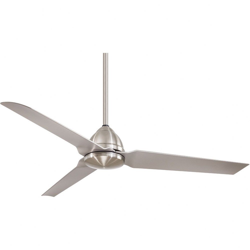 Minka Aire Fans-F753-BNW-Java - Indoor Ceiling Fan in Contemporary Style - 14.75 inches tall by 54 inches wide   Brushed Nickel Finish with Silver Blade Finish