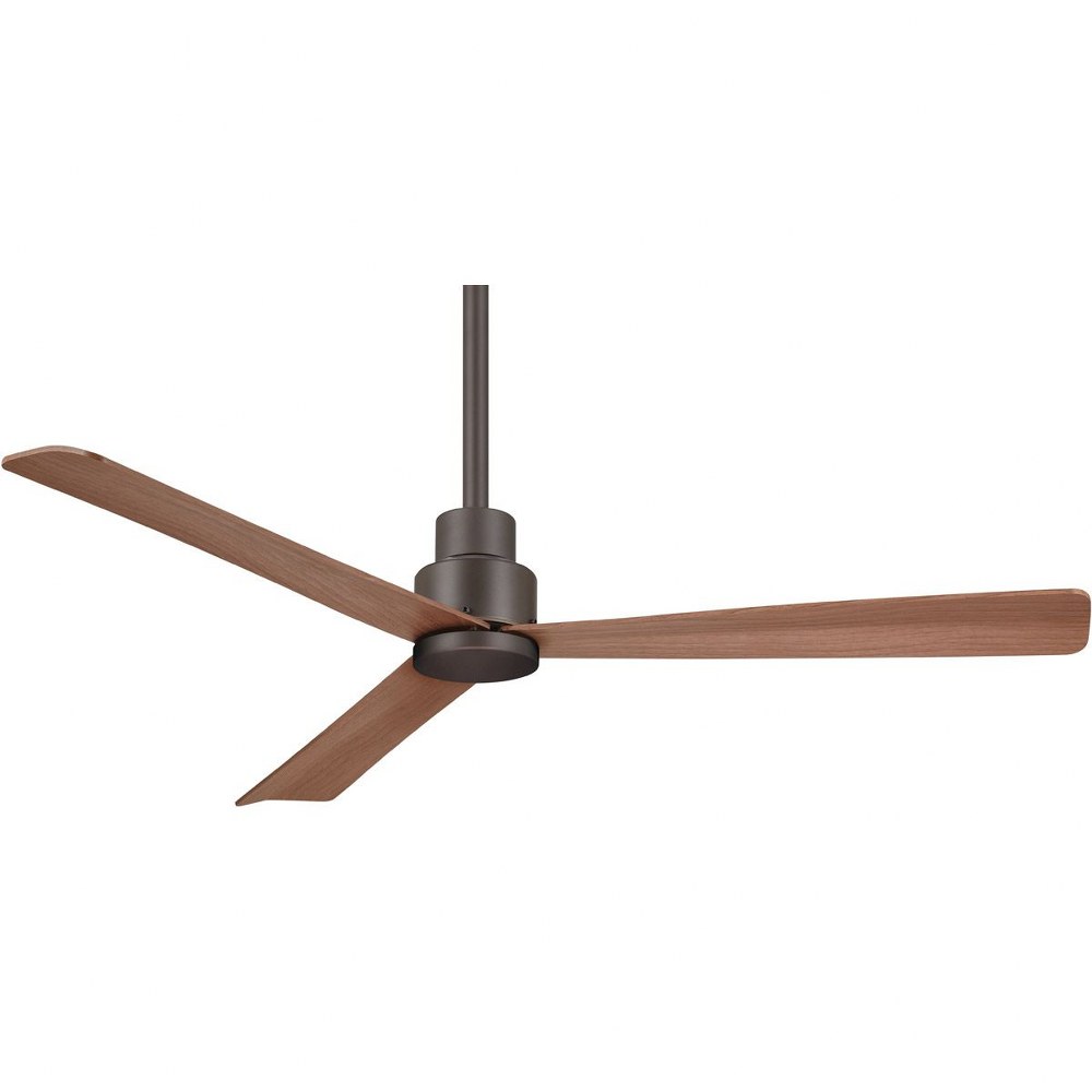 Minka Aire Fans-F787-ORB-Simple - Outdoor Ceiling Fan in Transitional Style - 12.75 inches tall by 52 inches wide Oil Rubbed Bronze Medium Maple Flat White Finish with Flat White Blade Finish