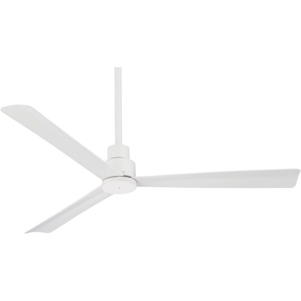 Minka Aire Fans-F787-WHF-Simple - Outdoor Ceiling Fan in Transitional Style - 12.75 inches tall by 52 inches wide Flat White Flat White Flat White Finish with Flat White Blade Finish