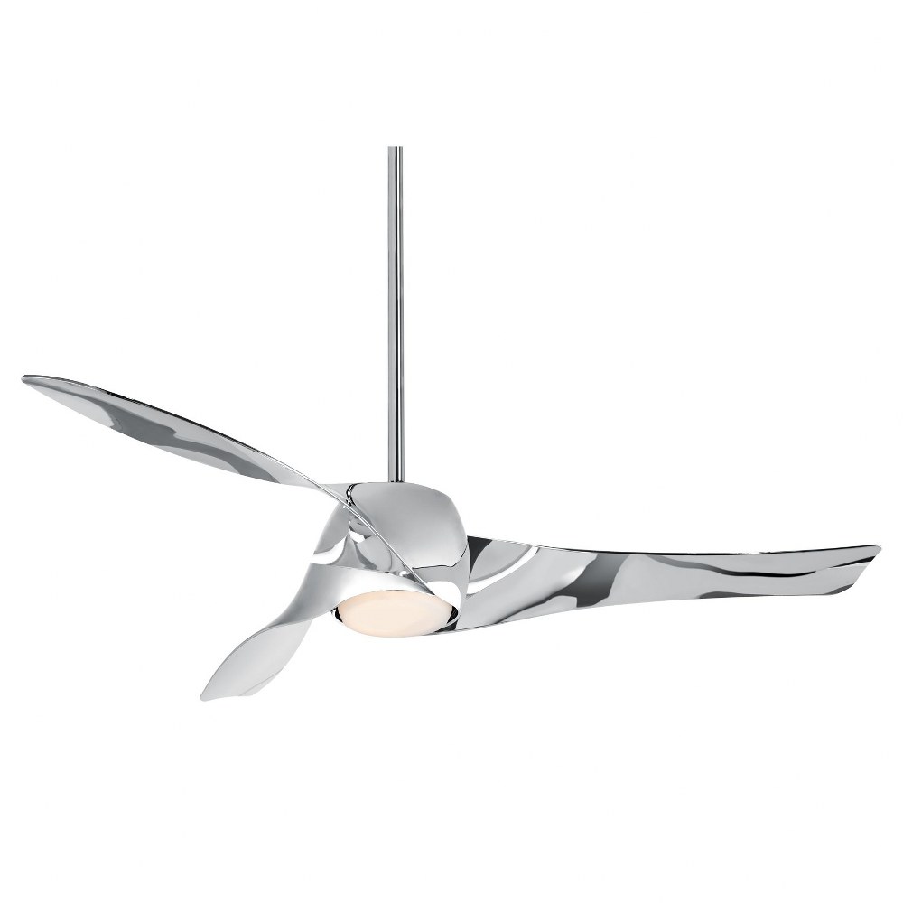 Minka Aire Fans-F803DL-LN-Artemis - Smart Ceiling Fan with Light Kit in Transitional Style - 15.5 inches tall by 58 inches wide   Liquid Nickel Finish with Liquid Nickel Blade Finish with Etched Opal 