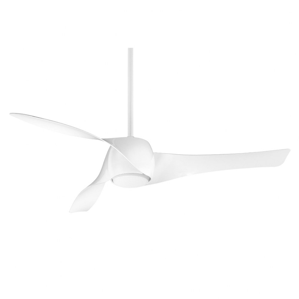 Minka Aire Fans-F803DL-WH-Artemis - Smart Ceiling Fan with Light Kit in Transitional Style - 15.5 inches tall by 58 inches wide   White Finish with White Blade Finish with Etched Opal Glass