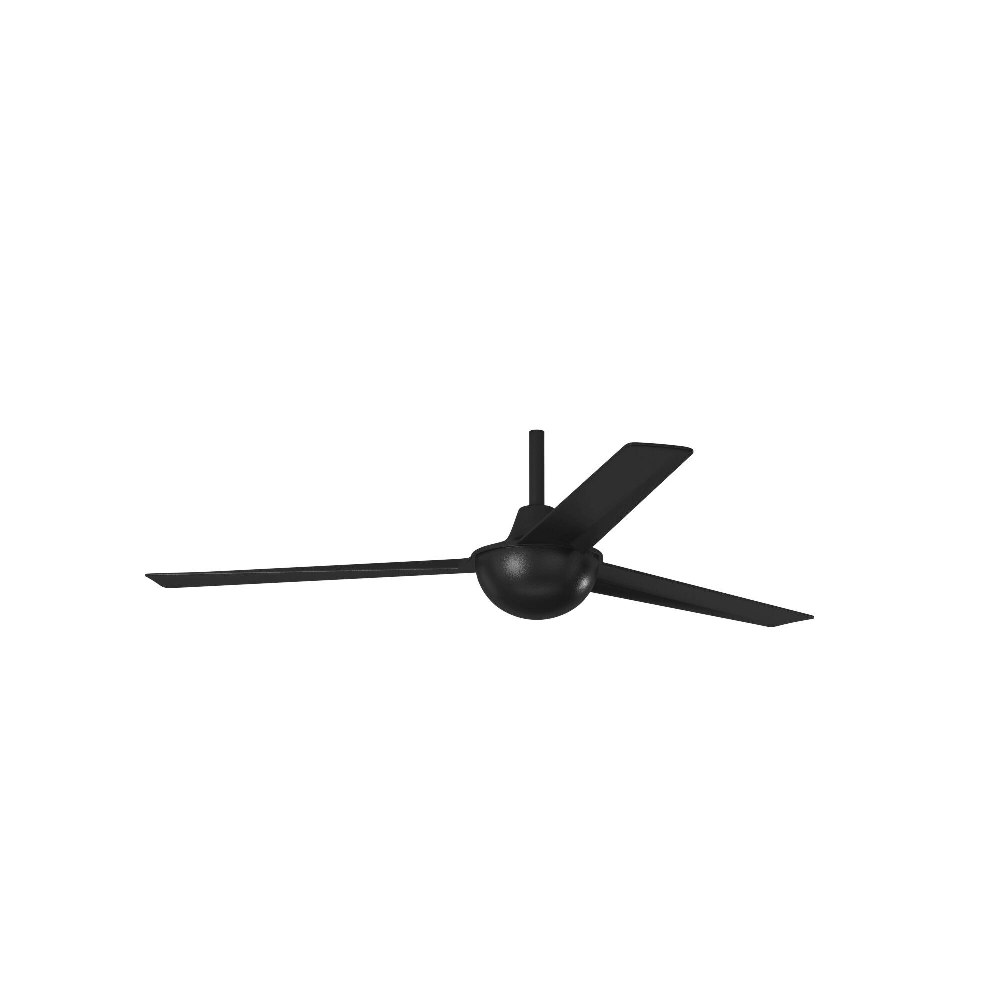 Minka Aire Fans-F833-BK-Kewl - Ceiling Fan in Contemporary Style - 14 inches tall by 52 inches wide Black Black White Finish with White Blade Finish