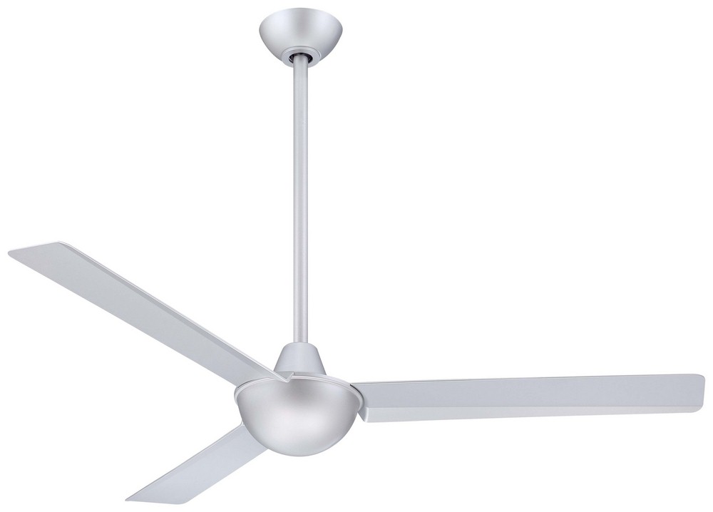 Minka Aire Fans-F833-SL-Kewl - Ceiling Fan in Contemporary Style - 14 inches tall by 52 inches wide Silver Silver White Finish with White Blade Finish