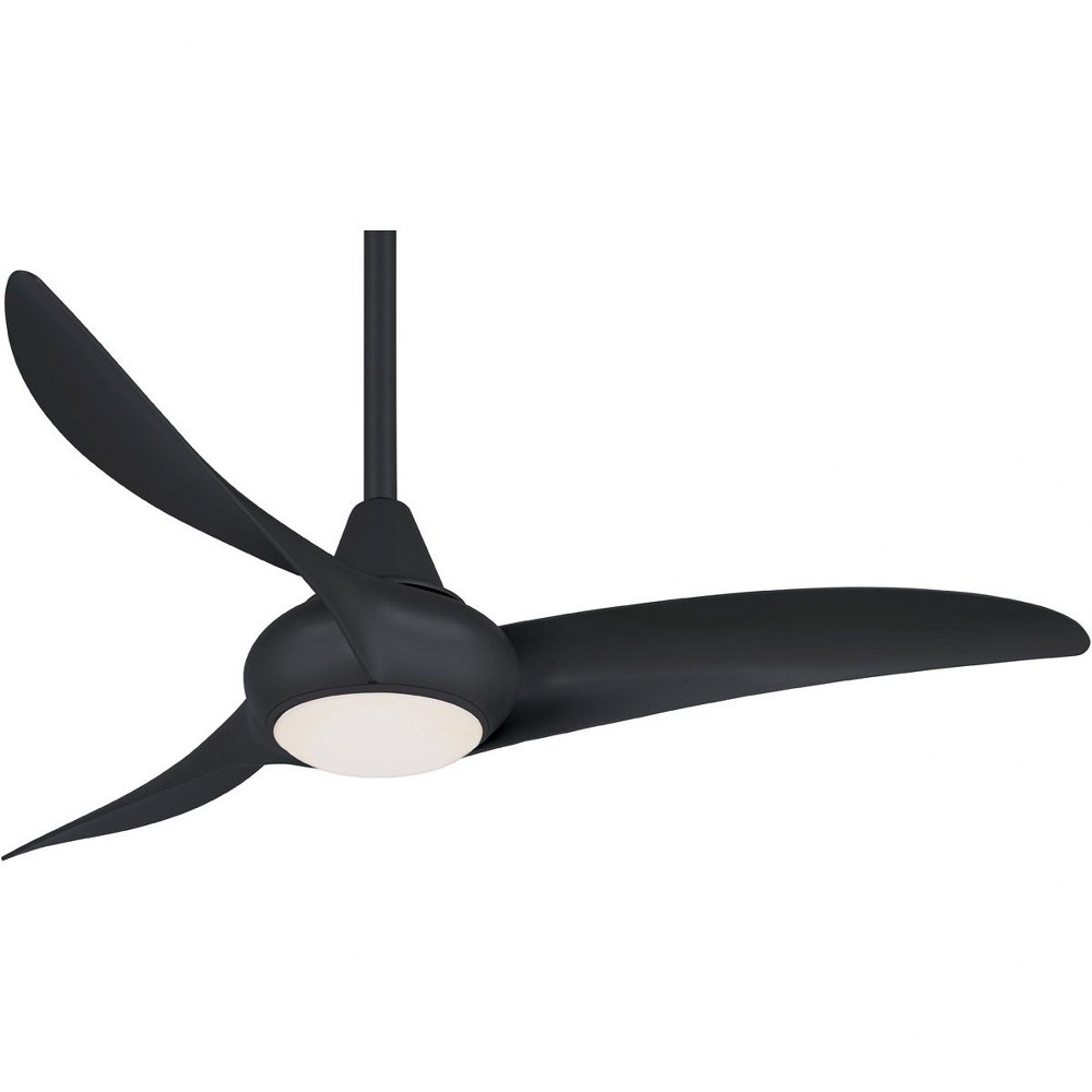 Minka Aire Fans-F845-CL-Light Wave - 44 Inch 3 Blade Ceiling Fan with Light Kit Coal Coal Coal Finish with Coal Blade Finish with Frosted White Glass