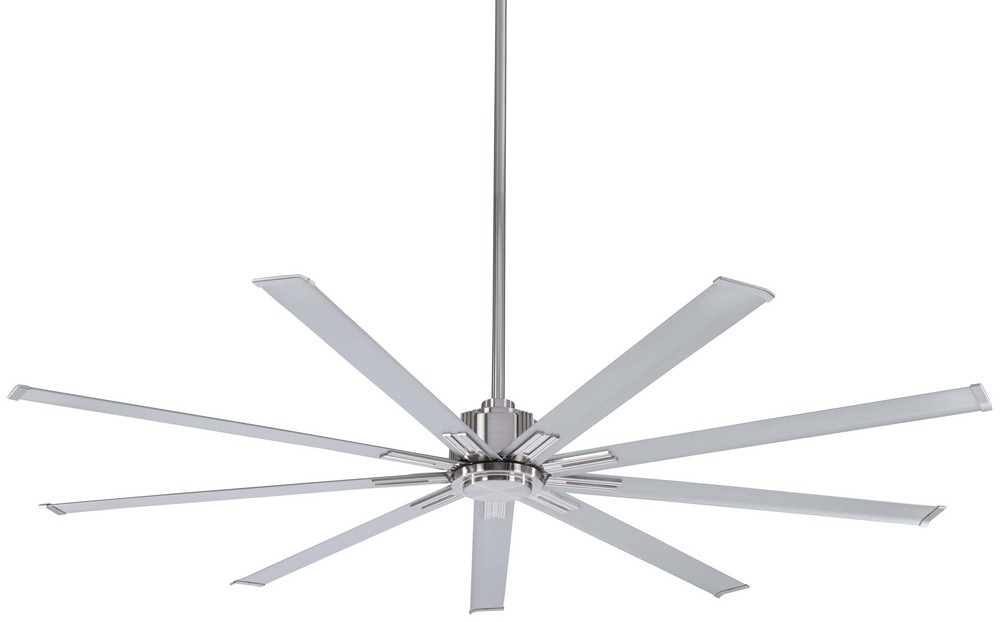 Minka Aire Fans-F887-72-BN-Xtreme - Ceiling Fan in Contemporary Style - 13.5 inches tall by 72 inches wide Brushed Nickel Silver Oil Rubbed Bronze Finish with Oil Rubbed Bronze Blade Finish