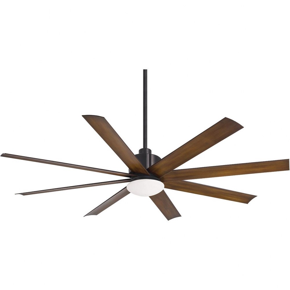 Minka Aire Fans-F888L-CL/DK-Slipstream - Ceiling Fan with Light Kit in Contemporary Style - 14.75 inches tall by 65 inches wide Coal Distressed Koa Brushed Nickel Wet Finish with Silver Blade Finish w