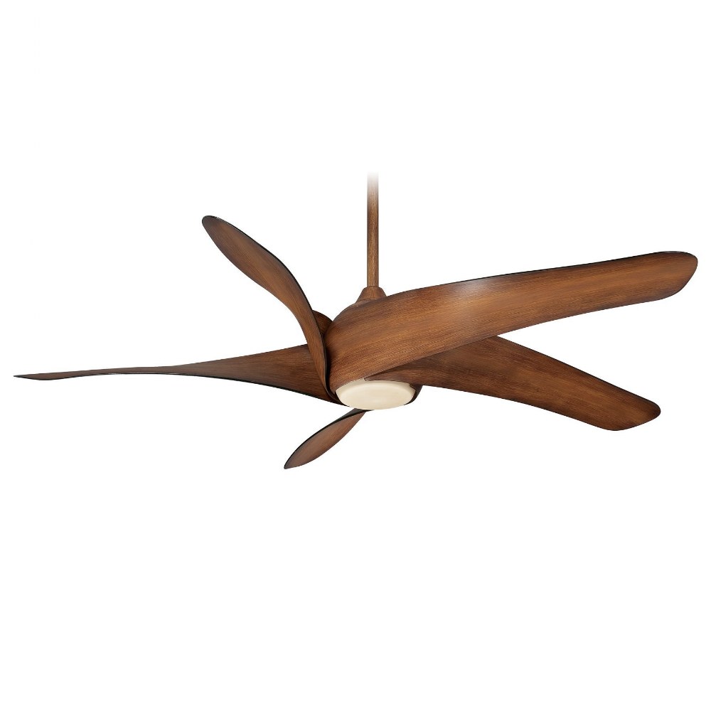 Minka Aire Fans-F905L-DK-Artemis XL5 - Ceiling Fan with Light Kit in Transitional Style - 13.75 inches tall by 62 inches wide Distressed Koa Distressed Koa White Finish with White Blade Finish with Et