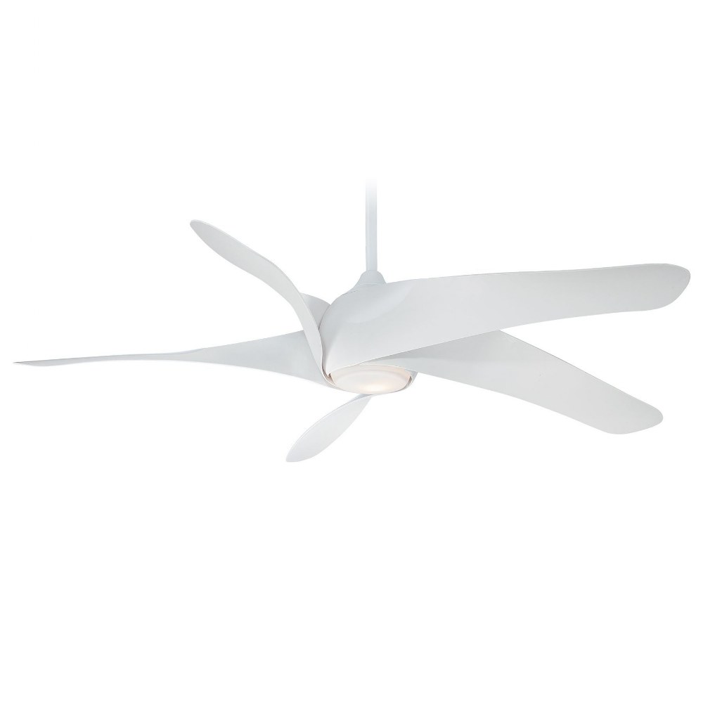 Minka Aire Fans-F905L-WH-Artemis XL5 - Ceiling Fan with Light Kit in Transitional Style - 13.75 inches tall by 62 inches wide White White White Finish with White Blade Finish with Etched Opal Glass