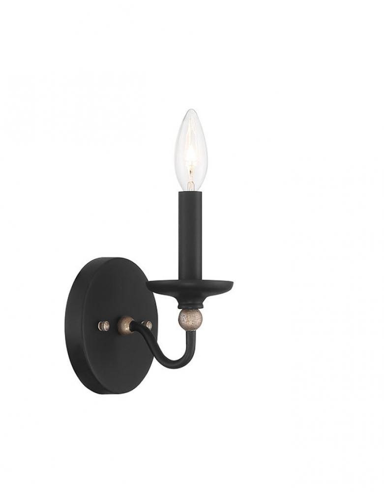 Minka Lavery-1041-677-Westchester County - 1 Light Wall Sconce - 7.38 inches tall by 5 inches wide Sand Coal/Skyline Gold  Sand Coal/Skyline Gold Finish