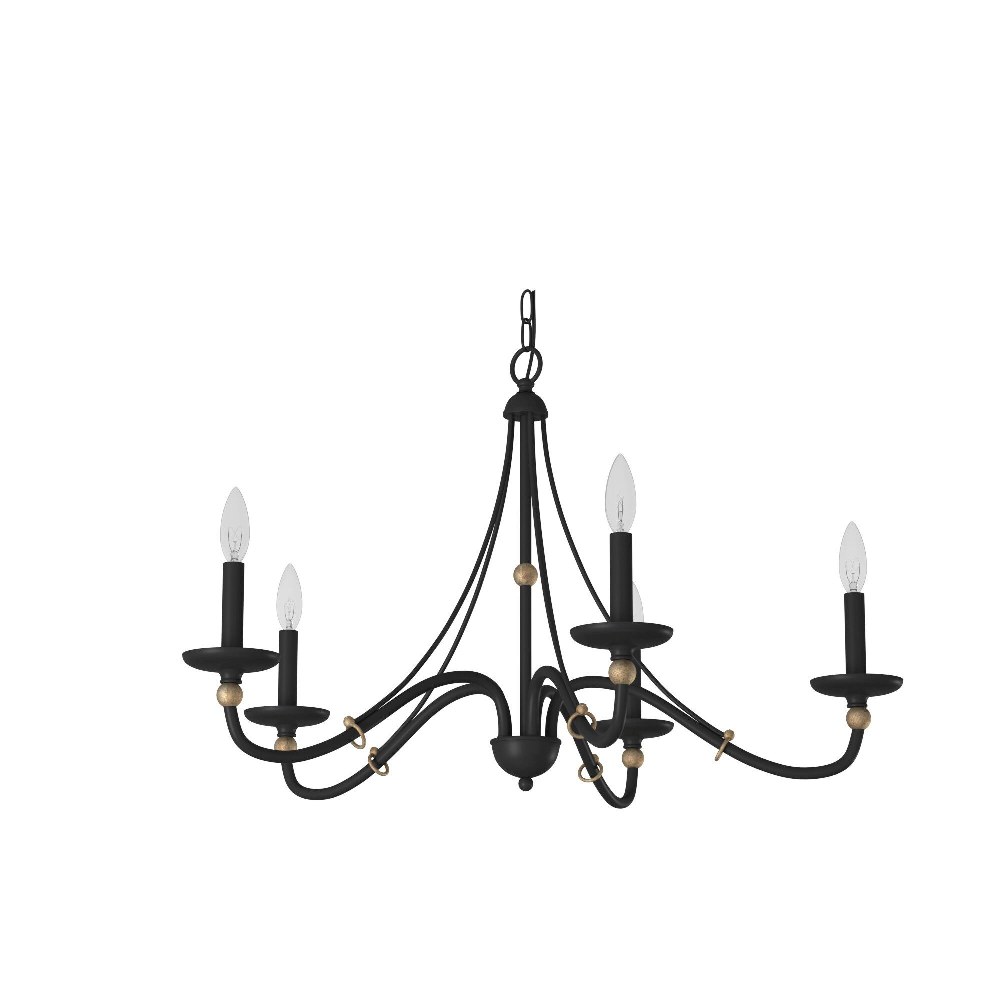 Minka Lavery-1045-677-Westchester County - Chandelier 5 Light Sand Coal/Skyline Gold Steel - 20 inches tall by 28 inches wide Sand Coal/Skyline Gold  Sand Coal/Skyline Gold Finish