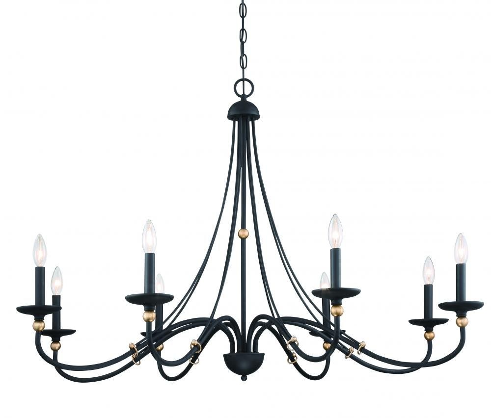 Minka Lavery-1048-677-Westchester County - Chandelier 8 Light Sand Coal/Skyline Gold Steel - 30 inches tall by 46 inches wide   Westchester County - Chandelier 8 Light Sand Coal/Skyline Gold Steel - 3