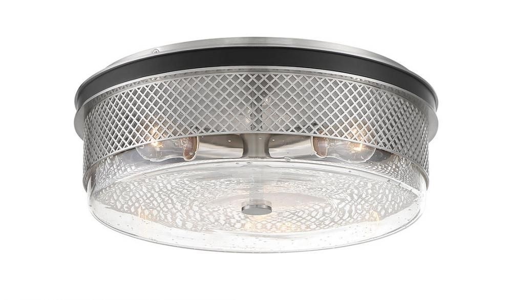 Minka Lavery-1059-691-Coles Crossing - 3 Light Flush Mount - 5.13 inches tall by 15 inches wide   Coles Crossing - 3 Light Flush Mount - 5.13 inches tall by 15 inches wide