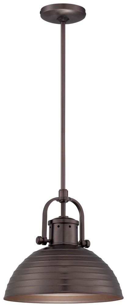 Minka Lavery-2247-281-1 Light Pendant in Traditional Style - 11 inches tall by 12 inches wide   Harvard Court Bronze Finish