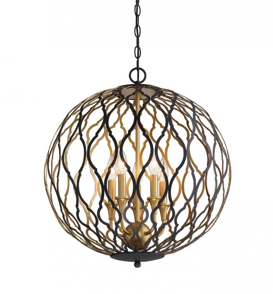 Minka Lavery-2405-680-Gilded Glam - 5 Light Pendant - 23.75 inches tall by 20 inches wide   Gilded Glam - 5 Light Pendant - 23.75 inches tall by 20 inches wide