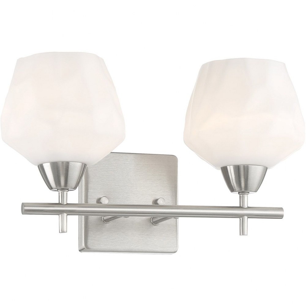 Minka Lavery-3172-84-Camrin - 2 Light Bath Vanity Brushed Nickel  Coal Finish with Clear Glass